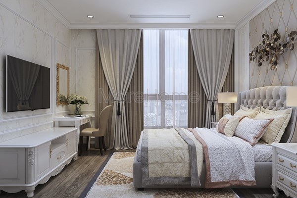  Tổng hợp mẫu thiết kế nội thất phòng ngủ tân cổ điển quý tộc